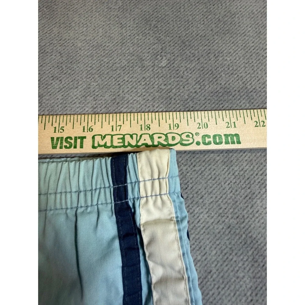 Vintage Cambridge Beachwear Mens Blue Striped Swim Trunks Shorts Large Made USA